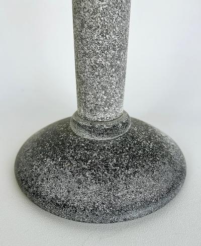 Karl Springer Karl Springer Designs Seguso Italy Black Scavo Candlesticks 1980s Set of 3