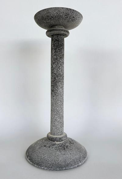 Karl Springer Karl Springer Designs Seguso Italy Black Scavo Candlesticks 1980s Set of 3