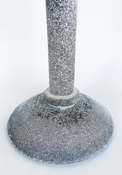 Karl Springer Karl Springer Designs Seguso Italy Black Scavo Candlesticks 1980s Set of 3