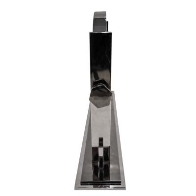 Karl Springer Karl Springer Double Sided Gunmetal and Chrome Vanity Mirror 1980s