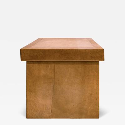 Karl Springer Karl Springer Exceptional Box Table In Leather 1976 1978