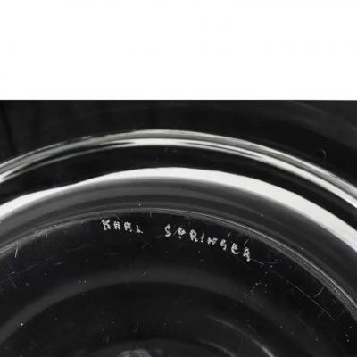 Karl Springer Karl Springer Glass Bowl Seguso Signed