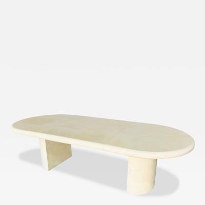 Karl Springer Karl Springer Goatskin Bullnose Dining Table 1980