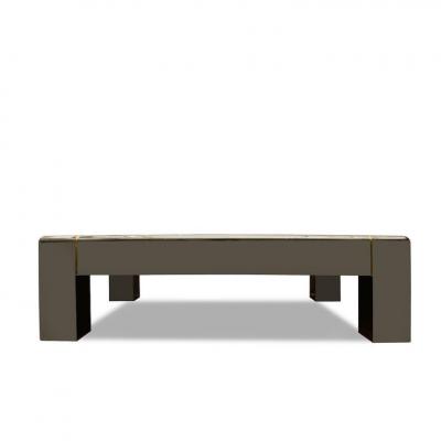 Karl Springer Karl Springer Gunmetal Brass Coffee Table