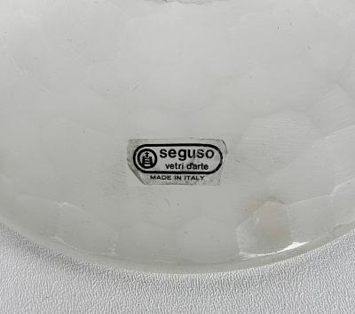 Karl Springer Karl Springer Italian Seguso Silver Infused Candlesticks 1980s a Pair