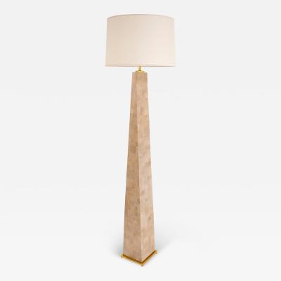 Karl Springer Karl Springer J M F Floor Lamp in Tessellated Fossilized Coral 1980s