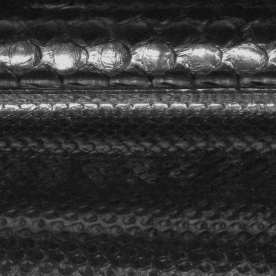 Karl Springer Karl Springer Large Molding Mirror Covered in Black Cobra 1970s