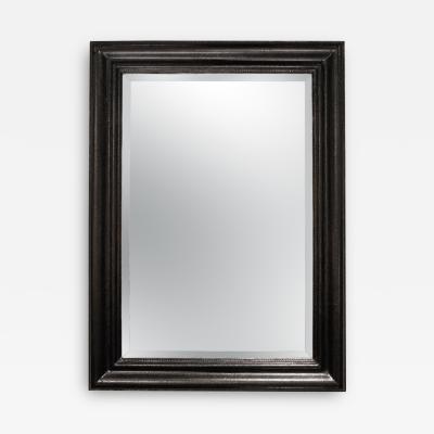 Karl Springer Karl Springer Large Molding Mirror Covered in Black Cobra 1970s