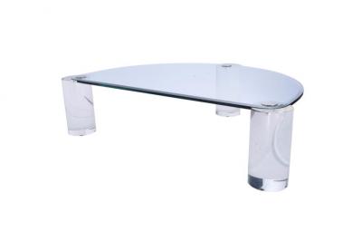 Karl Springer Karl Springer Lucite Sculpture Leg Coffee Table