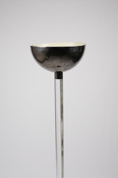 Karl Springer Karl Springer Lucite and Gunmetal Torchere