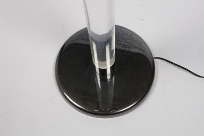 Karl Springer Karl Springer Lucite and Gunmetal Torchere