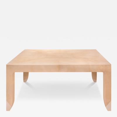 Karl Springer Karl Springer Magnificent Bristol Coffee Table in Lacquered Goatskin 1990
