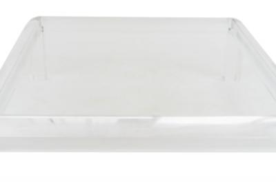 Karl Springer Karl Springer Mid Century Lucite and Glass Coffee Table