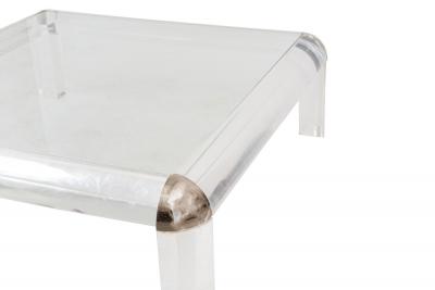 Karl Springer Karl Springer Mid Century Lucite and Glass Coffee Table