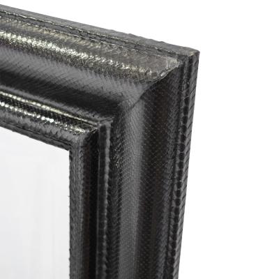 Karl Springer Karl Springer Molding Mirror Covered in Black Python 1970s