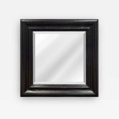 Karl Springer Karl Springer Molding Mirror Covered in Black Python 1970s