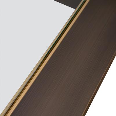 Karl Springer Karl Springer Monumental Art Moderne Coffee Table in Satin Bronze 1980s