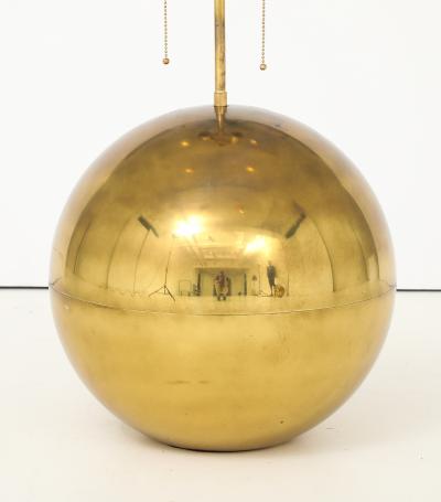 Karl Springer Karl Springer Orb Brass Large And Small Table Lamps