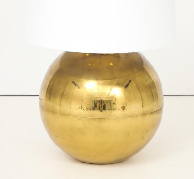 Karl Springer Karl Springer Orb Brass Large And Small Table Lamps