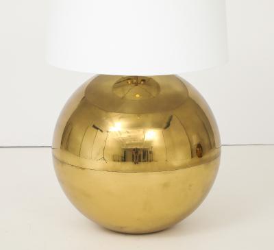 Karl Springer Karl Springer Orb Brass Large And Small Table Lamps