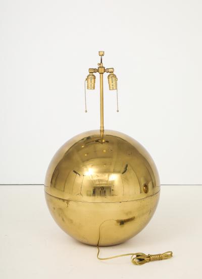 Karl Springer Karl Springer Orb Brass Large And Small Table Lamps