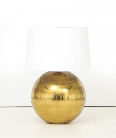 Karl Springer Karl Springer Orb Brass Large And Small Table Lamps
