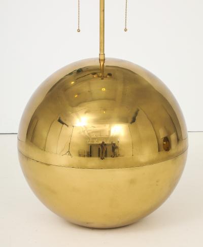 Karl Springer Karl Springer Orb Brass Large And Small Table Lamps