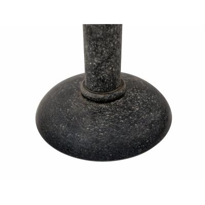 Karl Springer Karl Springer Pair of Hand Blown Black Glass Candle Holders 1980s Signed 