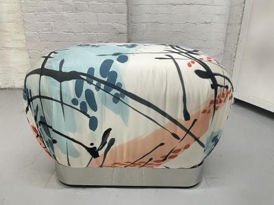 Karl Springer Karl Springer Pair of Souffle Ottomans