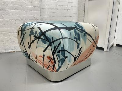 Karl Springer Karl Springer Pair of Souffle Ottomans