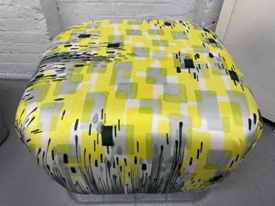 Karl Springer Karl Springer Pair of Souffle Ottomans