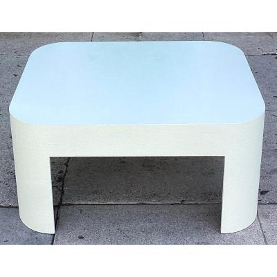 Karl Springer Karl Springer Raffia Clad Coffee Table