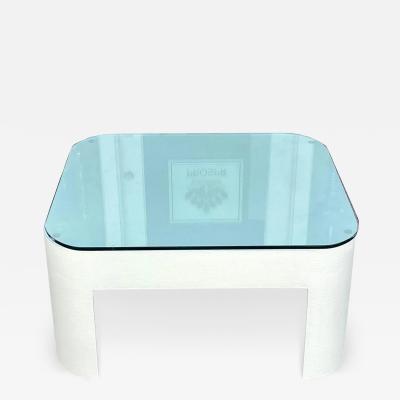 Karl Springer Karl Springer Raffia Clad Coffee Table