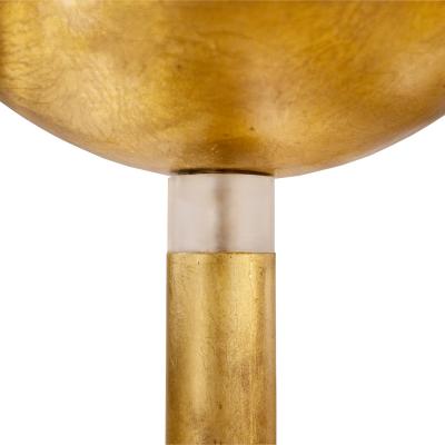 Karl Springer Karl Springer Rare Antique Gold Leaf and Lucite Torchere 1980s