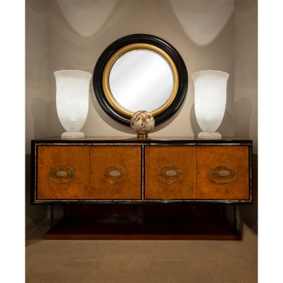 Karl Springer Karl Springer Rare Pair of Venetian Glass Table Top Torcheres 1980s