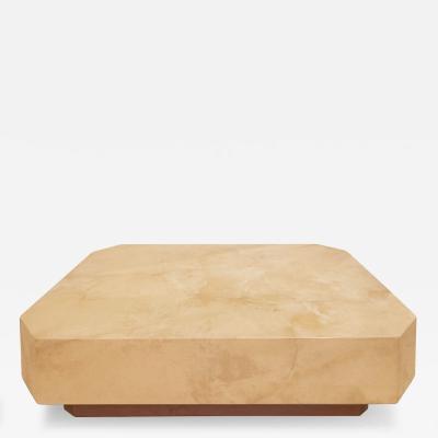 Karl Springer Karl Springer Rectangular Coffee Table in Lacquered Goatskin 1980s