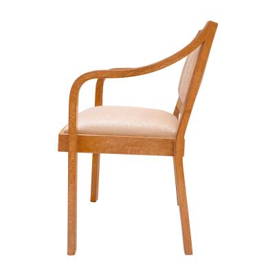 Karl Springer Karl Springer Regency Arm Chair in Lacewood 1970s