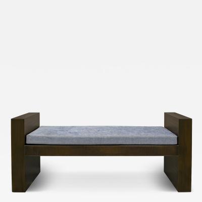 Karl Springer Karl Springer Sculpture Bench in Scored Leather 1980s