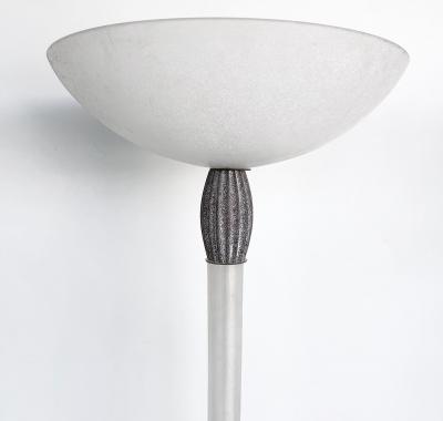 Karl Springer Karl Springer Seguso Scavo Torchere Floor Lamp In Line Dimmer Switch 1980s