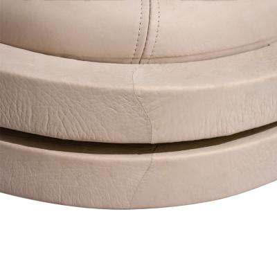 Karl Springer Karl Springer Set of 4 Swiveling Onassis Bar Stools in Suede 1980s