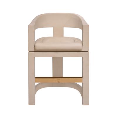 Karl Springer Karl Springer Set of 4 Swiveling Onassis Bar Stools in Suede 1980s