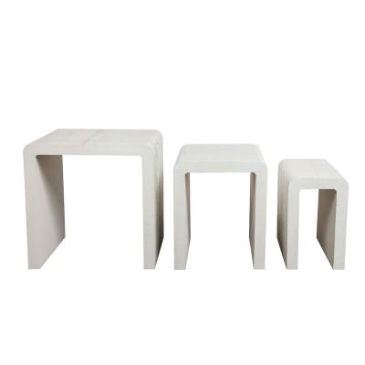 Karl Springer Karl Springer Set of Three Waterfall Nesting Tables in Python 1980s signed