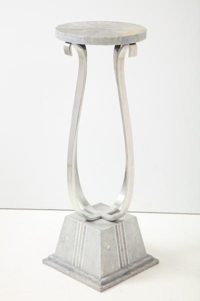 Karl Springer Karl Springer Shagreen Pedestal Stand