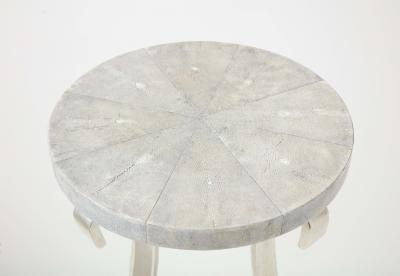 Karl Springer Karl Springer Shagreen Pedestal Stand