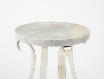 Karl Springer Karl Springer Shagreen Pedestal Stand