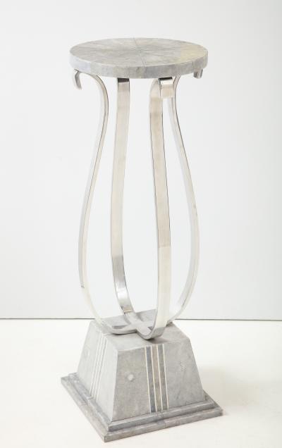 Karl Springer Karl Springer Shagreen Pedestal Stand