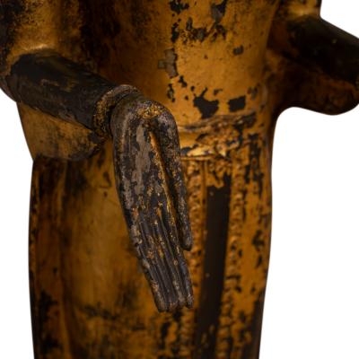 Karl Springer Karl Springer Standing Buddha Sculpture in Gilt Bronze 19th Century