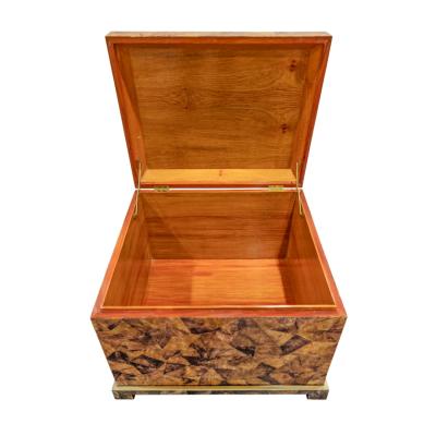 Karl Springer Karl Springer Stunning Kyoto Box In Tessellated Penshell 1980s Signed 