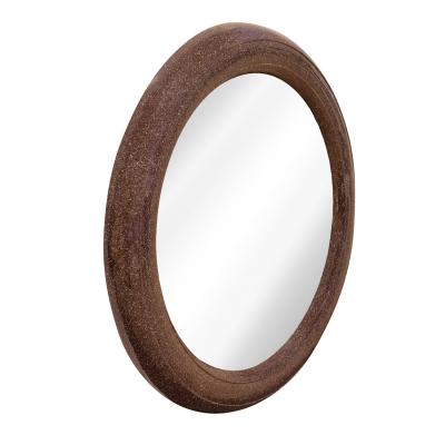 Karl Springer Karl Springer Stunning Molded Bullseye Mirror in Egyptian Porphyry Lacquer 1980s