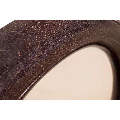 Karl Springer Karl Springer Stunning Molded Bullseye Mirror in Egyptian Porphyry Lacquer 1980s